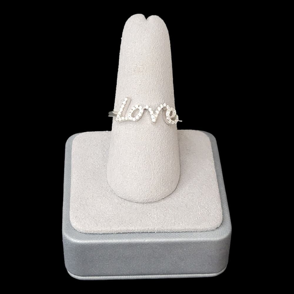 Sterling Silver 925 Silver LOVE Letter Eternity Ring Size 10 Jewelry Gift